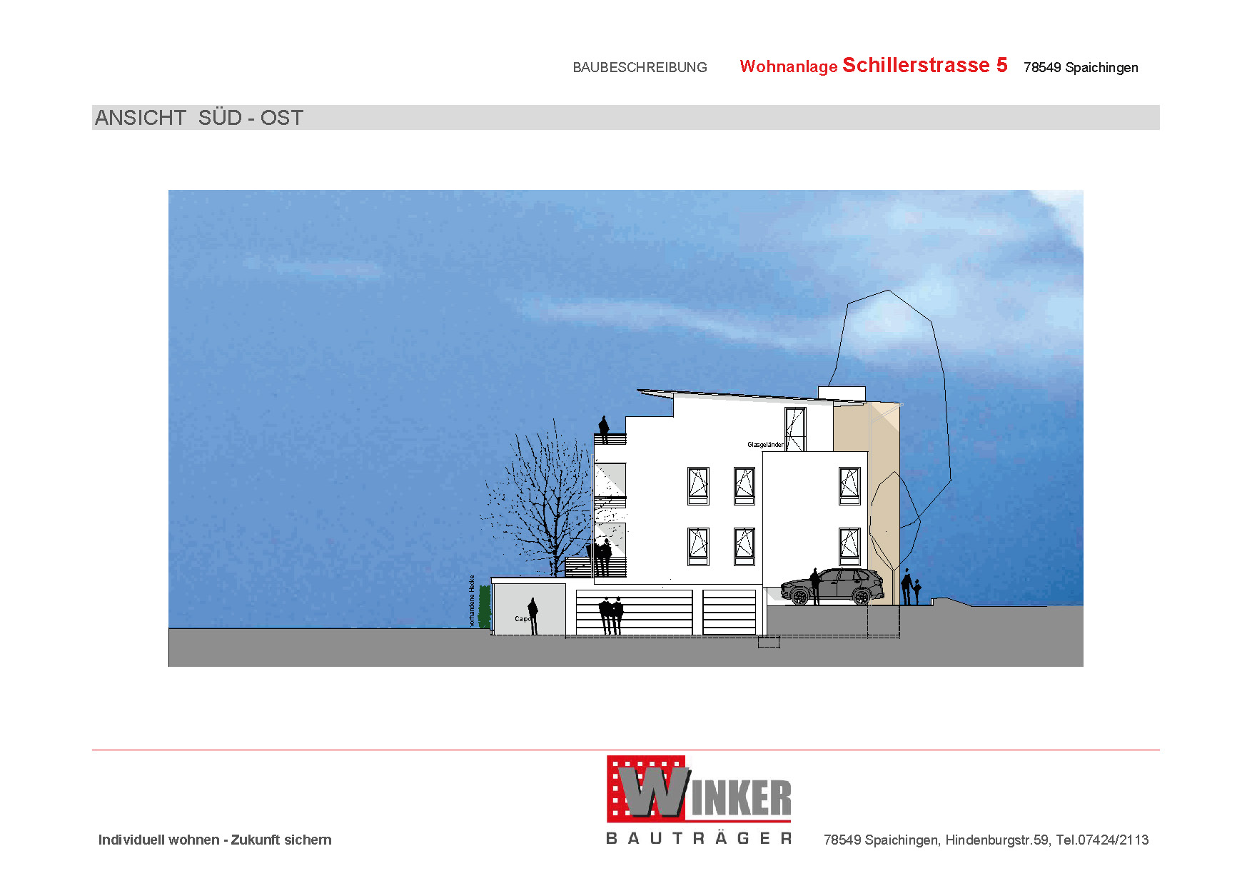 Grundriss einer attraktiven 3.5-Zimmer-Wohnung des Wohnprojekts Grabenstraße in Spaichingen Hofen